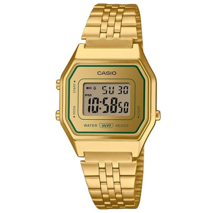 Casio Vintage Digital Gold Tone Stainless Steel Bracelet Quartz LA680WEGV-9A Women's Watch