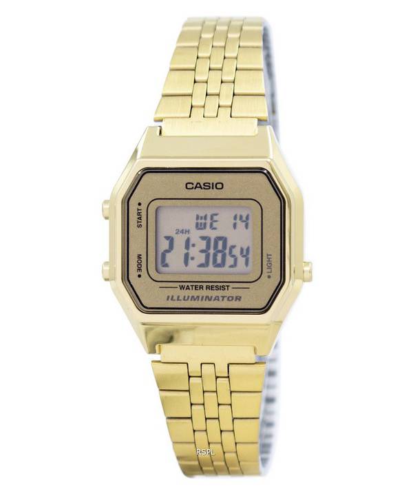 Casio Digital Quartz Stainless Steel Illuminator LA680WGA-9DF LA680WGA-9 Women's Watch