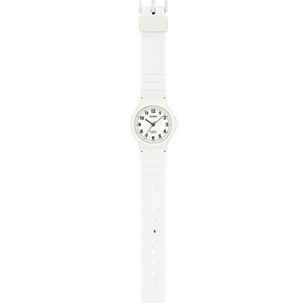 Casio Pop Analog White Bio Based Resin Strap White Dial Quartz LQ-24B-7B Women's Watch