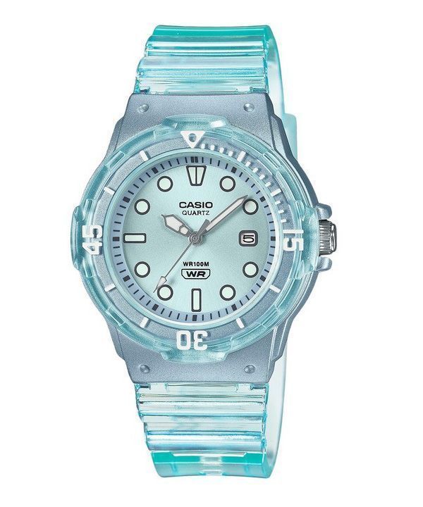 Casio POP Analog Resin Strap Blue Dial Translucent Quartz LRW-200HS-2EV 100M Womens Watch