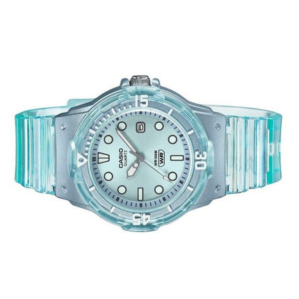 Casio POP Analog Resin Strap Blue Dial Translucent Quartz LRW-200HS-2EV 100M Womens Watch