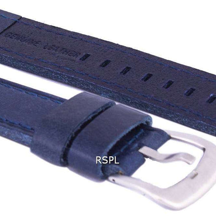 Blue Ratio Brand Leather Watch Strap 22mm