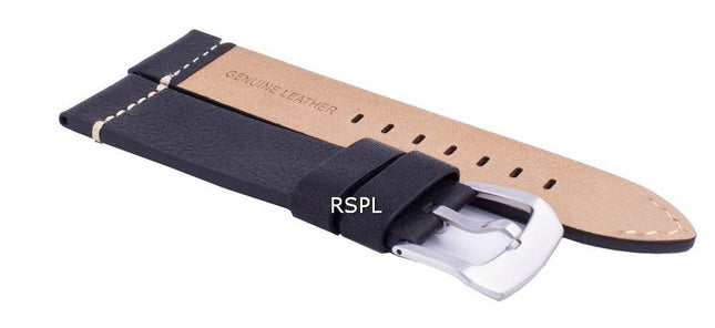 Ratio LS20 Black Leather Watch Strap 22mm