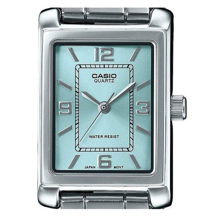 Casio Standard Analog Stainless Steel Aqua Blue Dial Quartz LTP-1234DD-2A Women's Watch