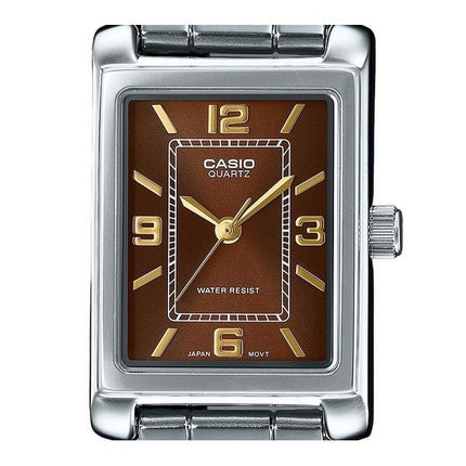 Casio Standard Analog Stainless Steel Brown Dial Quartz LTP-1234DD-5A Women's Watch