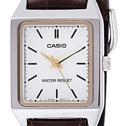 Casio Standard Analog Leather Strap White Dial Quartz LTP-V007L-7E2 Womens Watch