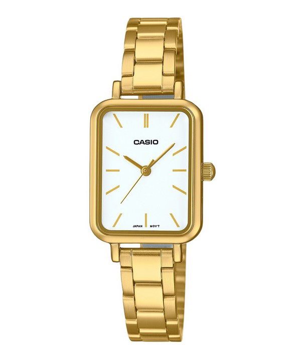 Casio Standard Analog Gold Tone Stainless Steel White Dial Quartz LTP-V009G-7E Women's Watch