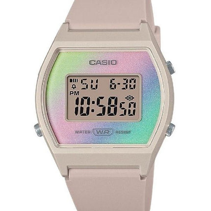 Casio Digital Resin Strap Multicolor Dial Quartz LW-205H-4 Womens Watch