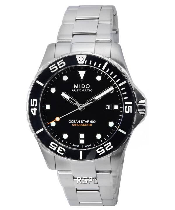 Mido Ocean Star 600 Chronometer Black Dial Automatic Diver's M026.608.11.051.00 M0266081105100 600M Men's Watch