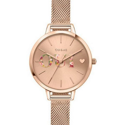 Oui & Me Petite Fleurette Rose Gold Tone Stainless Steel Quartz ME010044 Women's Watch