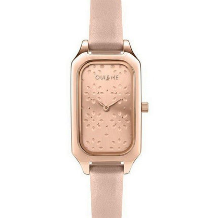 Oui & Me Finette Rose Gold Sunray Dial Leather Strap Quartz ME010162 Women's Watch