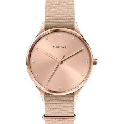 Oui & Me Petite Bichette Rose Gold Sunray Dial Nylon Strap Quartz ME010201 Women's Watch