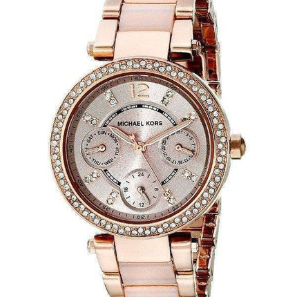 Michael Kors Parker Mini Multi-Function Rose Dial MK6110 Womens Watch