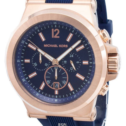 Michael Kors Chronograph Dylan Navy Silicone Strap MK8295 Mens Watch