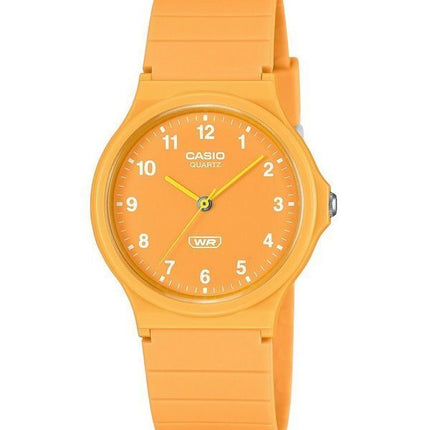 Casio POP Analog Bio Based Resin Strap Orange Dial Quartz MQ-24B-9B Unisex Watch