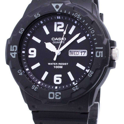 Casio Quartz Analog 100M Black Resin Strap MRW-200H-1B2VDF MRW-200H-1B2V Mens Watch