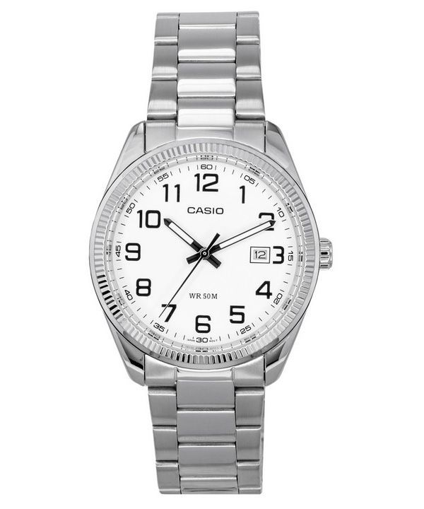 Casio Standard Analog Stainless Steel White Dial Quartz MTP-1302D-7B Men's Watches