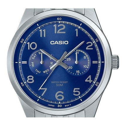 Casio Standard Analog Stainless Steel Blue Dial Quartz MTP-E340D-2AV Men's Watch