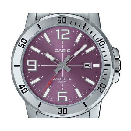 Casio Standard Analog Stainless Steel Purple Dial Quartz MTP-VD01D-6BV Men's Watch