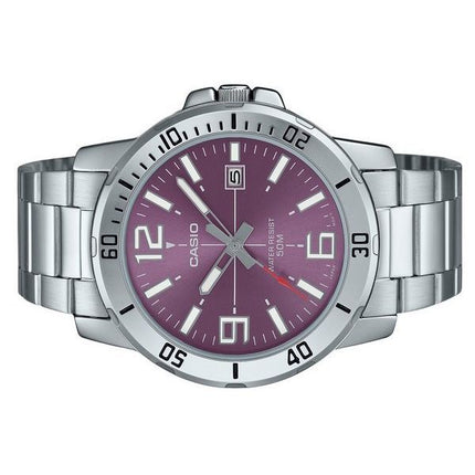 Casio Standard Analog Stainless Steel Purple Dial Quartz MTP-VD01D-6BV Men's Watch