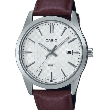 Casio Standard Analog Leather Strap White Dial Quartz MTP-VD03L-5A Mens Watch