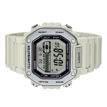 Casio Standard Digital White Resin Strap Quartz MWD-110H-8AV 100M Men's Watch