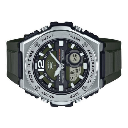 Casio Standard Analog Digital Resin Strap Green Dial Quartz MWQ-100-3AV 100M Men's Watch