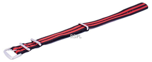 Ratio Brand NATOS15 Red Nylon Watch Strap 18mm