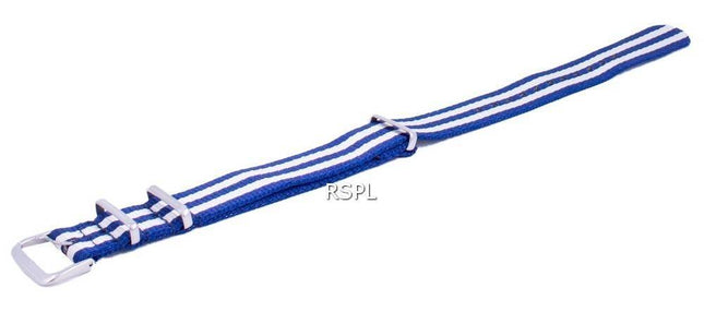 Ratio Brand NATOS17 Blue Nylon Watch Strap 18mm