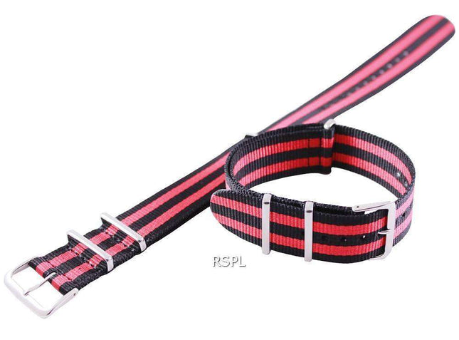 Ratio Red And Black Nato Watch Strap 22mm