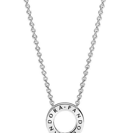 Pandora Logo Pave Circle Collier Necklace 397436CZ-45 For Women