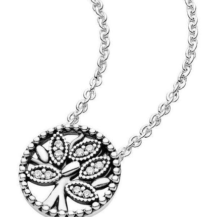 Pandora Sparkling Family Tree Necklace 397780CZ-45 For Women