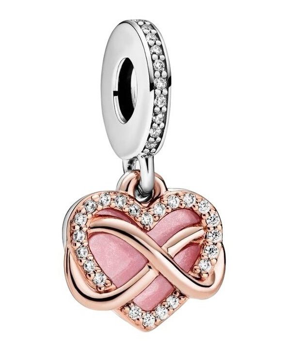 Pandora Sparkling Infinity Heart Dangle Charm With Clear Cubic Zirconia 788878C01 For Women