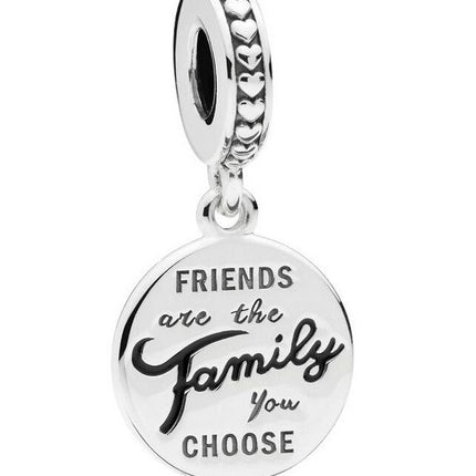 Pandora Friends Are Family Dangle Charm With Black Enamel 798124EN16 For Women