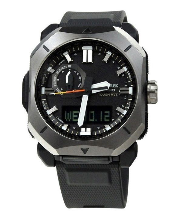 Casio ProTrek Analog Digital Black Bio Based Resin Grey Dial Tough Solar PRW-6900Y-1 100M Men's Watch