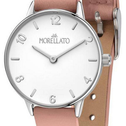 Morellato Ninfa White Dial Leather Strap Quartz R0151141530 Womens Watch