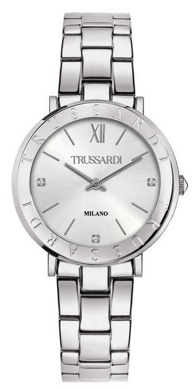 Trussardi T-Vision Crystal Accents Stainless Steel Quartz R2453115508 Womens Watch