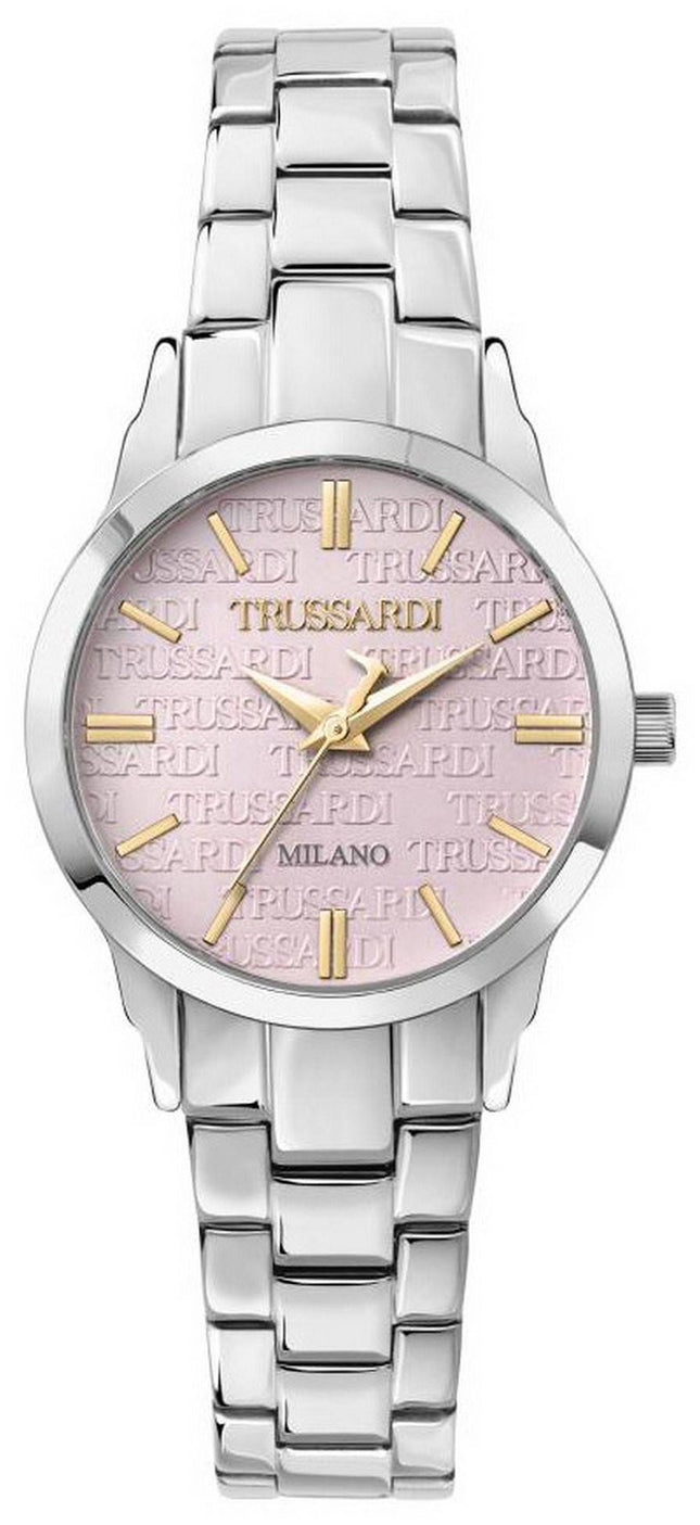 Trussardi T-Bent Pink Stainless Steel Dial Quartz R2453141508 Womens Watch