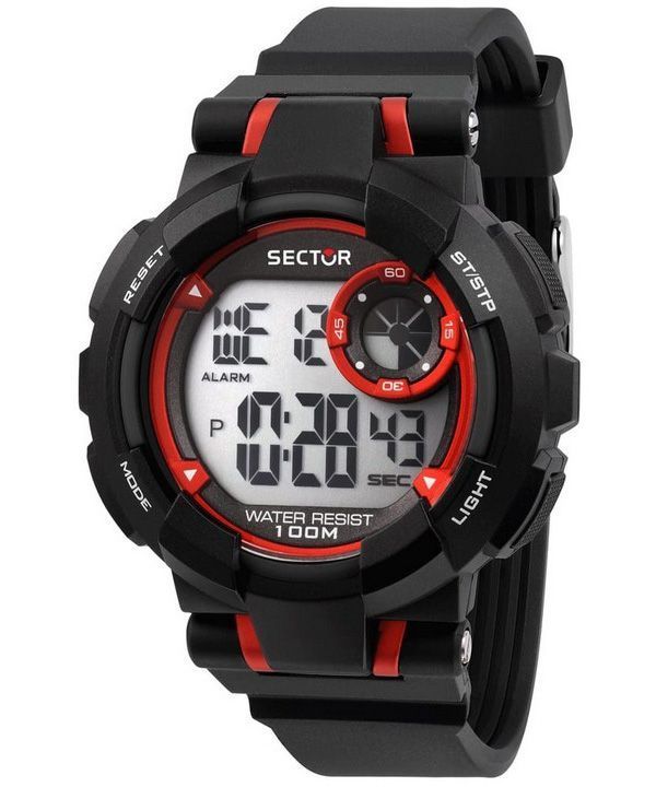 Sector Ex-36 Digital Black Polyurethane Strap Quartz R3251283001 100M Mens Watch