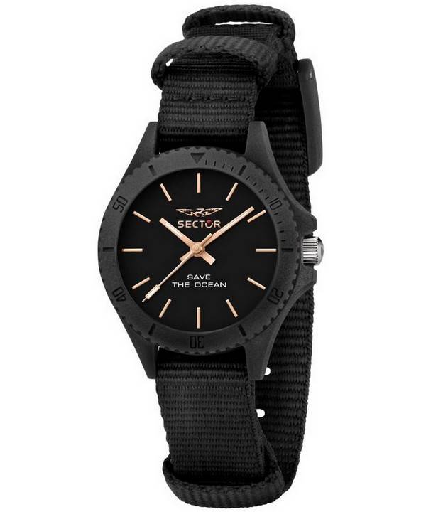 Sector Save The Ocean Black Sunray Dial Quartz R3251539501 Women's Watch