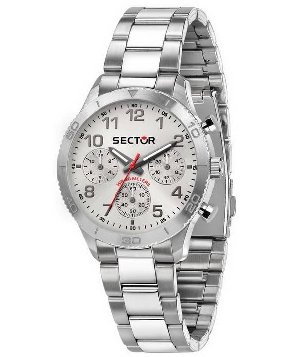 Sector 270 Chronograph White Silver Dial Stainless Steel Quartz R3253578019 Men's Watch