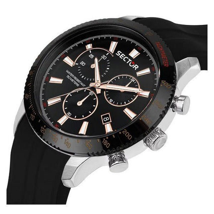 Sector 270 Chronograph Silicone Strap Black Dial Quartz R3271778001 Mens Watch