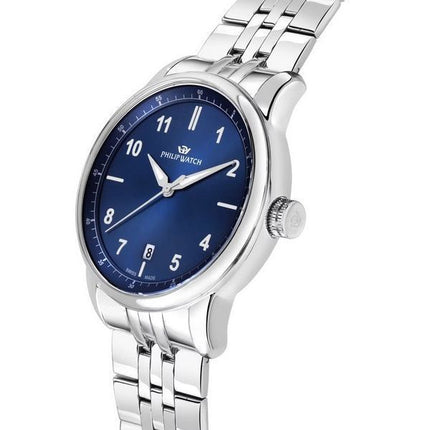 Philip Watch Anniversary Stainless Steel Blue Dial Quartz R8253150010 100M Mens Watch