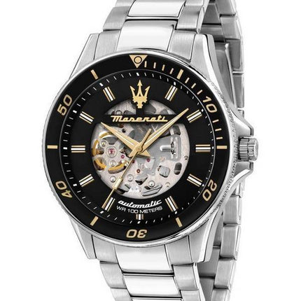 Maserati Sfida Stainless Steel Skeleton Black Dial Automatic R8823140008 100M Men's Watch