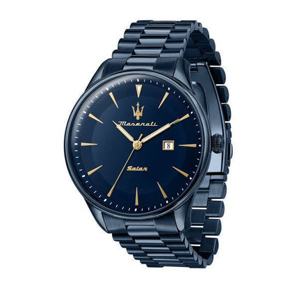 Maserati Tradizione Solar Blue Dial Quartz R8853146003 100M Mens Watch