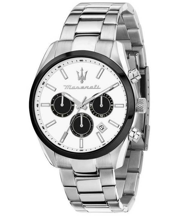 Maserati Attrazione Chronograph Stainless Steel White Dial Quartz R8853151004 Men's Watch