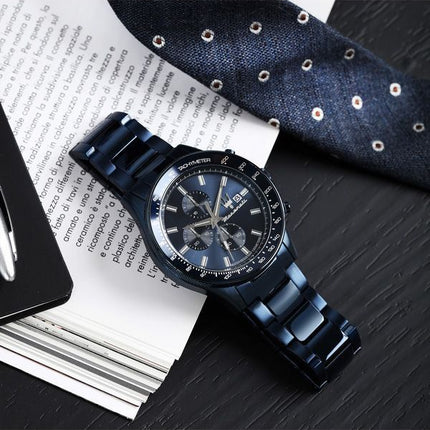 Maserati Sfida Sport Chronograph Stainless Steel Blue Dial Quartz R8873640023 100M Men's Watch