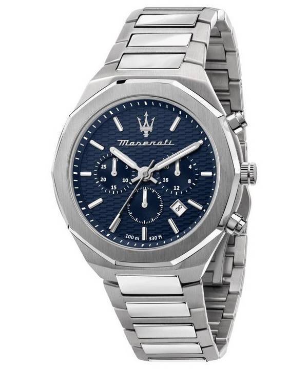 Maserati Stile Chronograph Blue Dial Quartz R8873642006 100M Men's Watch