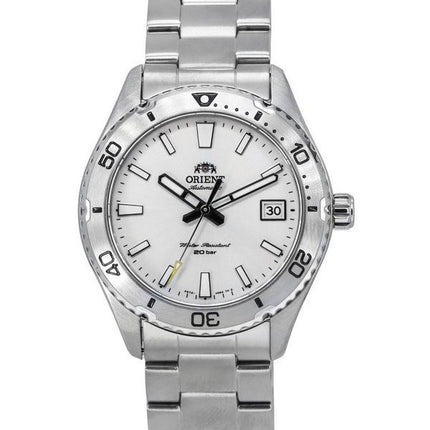 Orient Sports Mako Stainless Steel White Dial Automatic Diver's RA-AC0Q03S10B RA-AC0Q03S30B 200M Men's Watch