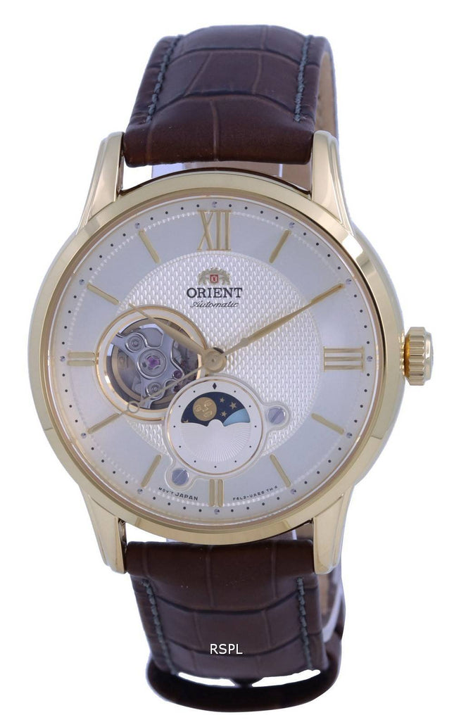 Orient Classic Sun And Moon Open Heart Automatic RA-AS0010S10B RA-AS0010S30B Men's Watch